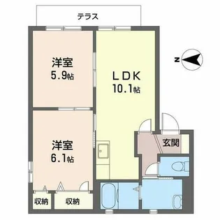 ブライトン ベル【0102号室】の間取り