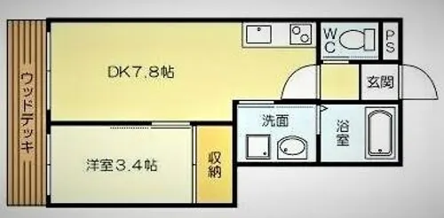 ロデスマン三萩野【103号室】の間取り