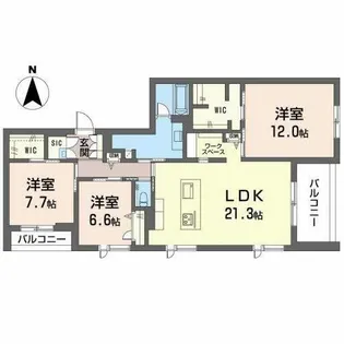 メゾン御所南【0201号室】の間取り