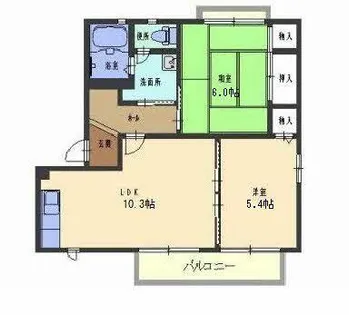 シャーメゾン ピュアズ【B202号室】の間取り