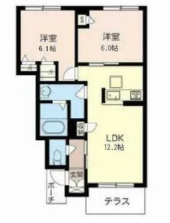 メゾン・ド・クレール【0105号室】の間取り