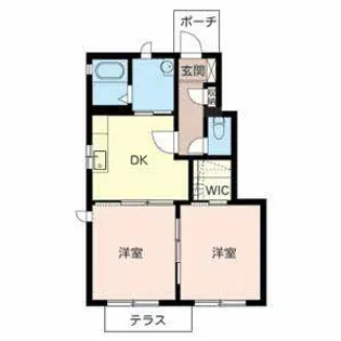 ヴィーブルゆらI・II【1階】の間取り