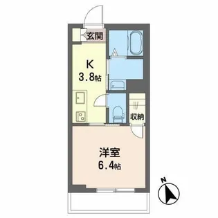 シャーメゾン花木【1階】の間取り