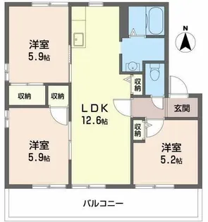 エストヴィルI【0101号室】の間取り
