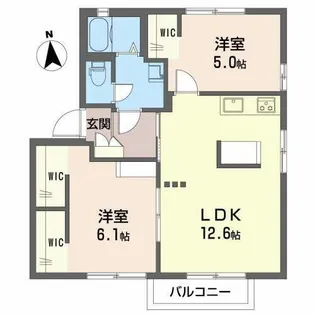 コートアベニュー【0202号室】の間取り