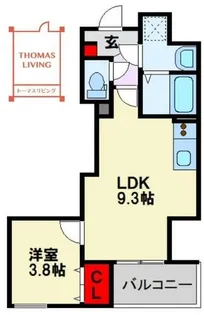 Crecia中二十町【303号室】の間取り