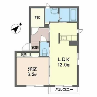 シャーメゾン楽音寺【F201号室】の間取り