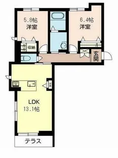 グレイスコート【0105号室】の間取り