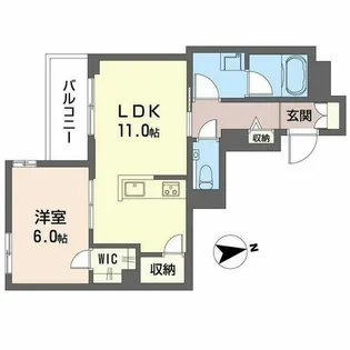 シャーメゾン クルール【0201号室】の間取り