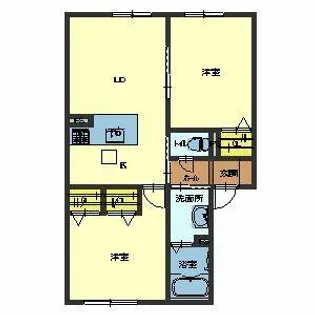 シャーメゾンパインハイツ【0103号室】の間取り