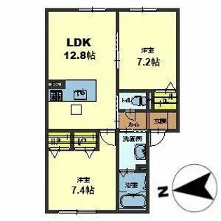 シャーメゾンパインハイツ【0103号室】の間取り