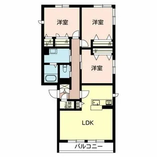 メゾンヴィアソーレB【0203号室】の間取り