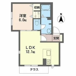 シャーメゾン セントレージ 鶴橋【0102号室】の間取り