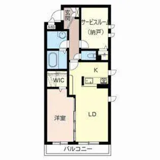 ボヌール 中道【0201号室】の間取り