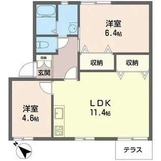 フレグランス宮西【0103号室】の間取り