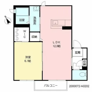 シェソワ ロゼ【A0202号室】の間取り
