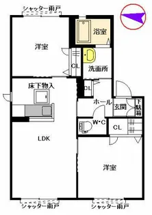 インスパイア【A0101号室】の間取り