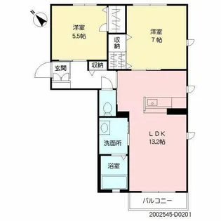 NADYAII D棟【D0201号室】の間取り