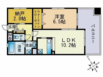 グランパ藤永田【8階】の間取り