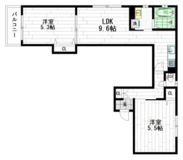 クリエオーレ中川西【2階】の間取り
