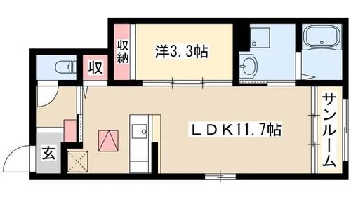 アロッジオセレノ【102号室】の間取り