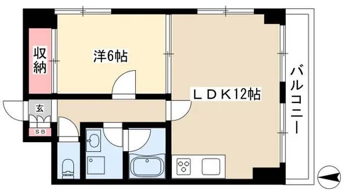 サンプラーザ花の木【1階】の間取り