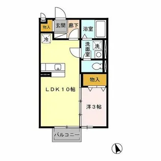 グランドソレーユ東合川【1階】の間取り
