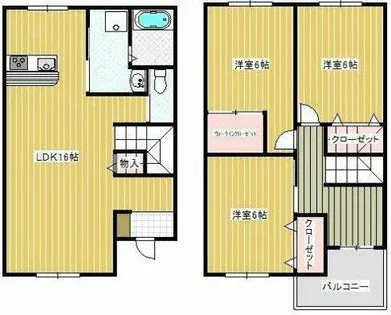 SCAL津福 Ⅲ【D号室】の間取り