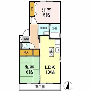 グリーンパーク大善寺Ⅱ A棟【1階】の間取り