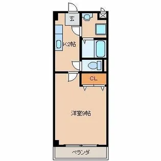 グリーン花水木【201号室】の間取り