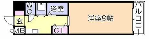 リファレンス久留米駅前【3階】の間取り