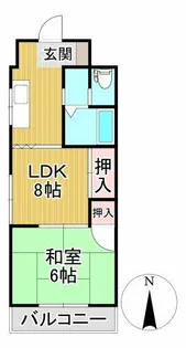 西田ハイツ【101号室】の間取り