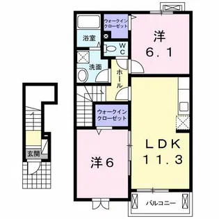アンジール【2階】の間取り
