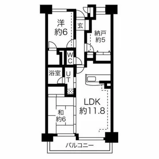 ライオンズマンション島田橋公園【5階】の間取り
