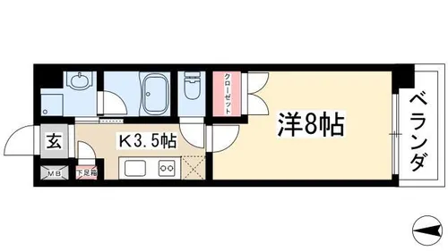 タウンライフ朝日が丘北【303号室】の間取り