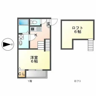 ラファン熱田【1階】の間取り