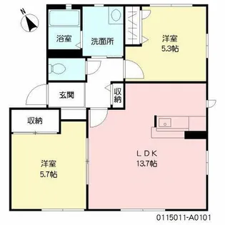 シャーメゾンみち A棟【1階】の間取り
