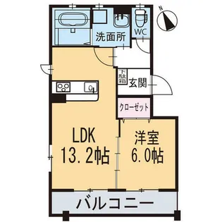 ベルカーサH・S【304号室】の間取り