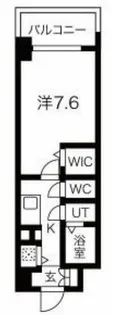 ミラージュパレス難波クルヴァ【2階】の間取り