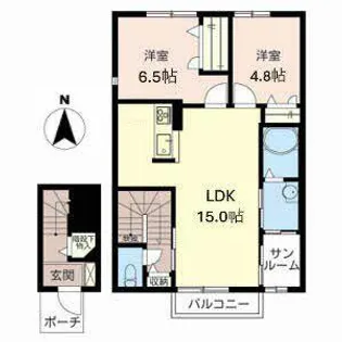 リ・フィデルIV【0201号室】の間取り