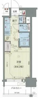 プレサンス名古屋STATIONビジュ【6階】の間取り