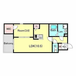 ジーメゾン金山【303号室】の間取り