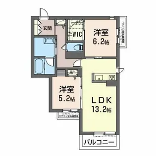 シャーメゾン ヴィルグランディール【0203号室】の間取り