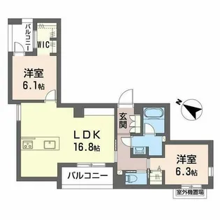 シャーメゾン ノワリー【2階】の間取り