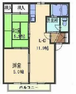 エンコウジ A【0106号室】の間取り
