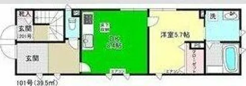 ハイツIMOTO Ⅱ【1階】の間取り