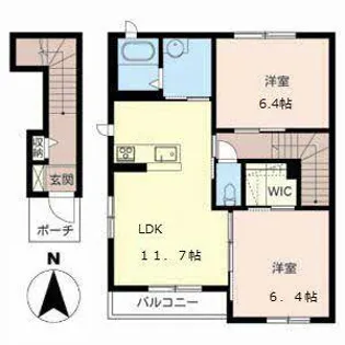 アルカディアコートII【2階】の間取り