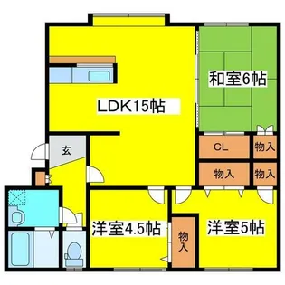 パラドール石山Ⅱ【1階】の間取り