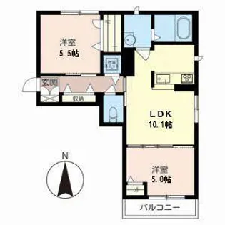 シャーメゾンINDAH【0301号室】の間取り