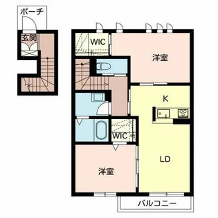 シャーメゾン浜田町【0202号室】の間取り